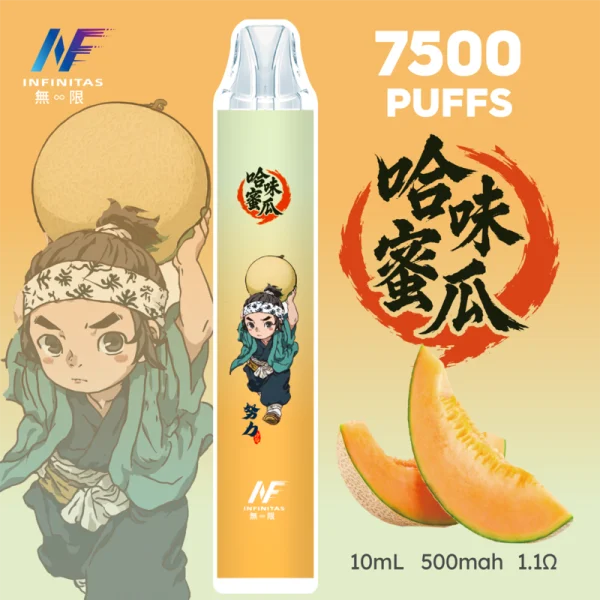 一次性電子煙｜INF 無限 × 鬼滅之刃 聯名款｜7500口 - 哈密瓜口味