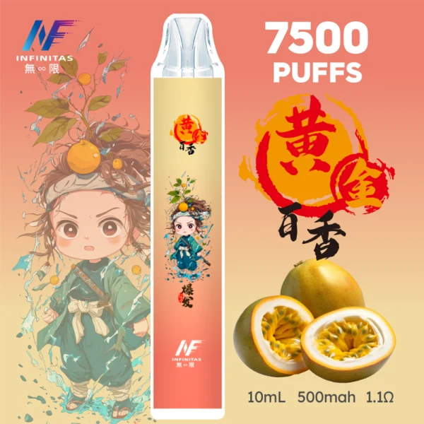一次性電子煙｜INF 無限 × 鬼滅之刃 聯名款｜7500口 - 百香口味