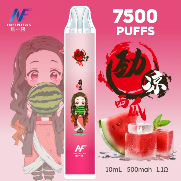 一次性電子煙｜INF 無限 × 鬼滅之刃 聯名款｜7500口 -西瓜口味