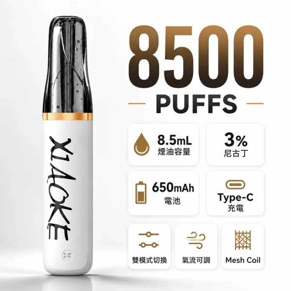 一次性電子煙｜XIAOKE 梟客 8500口 - 產品主圖