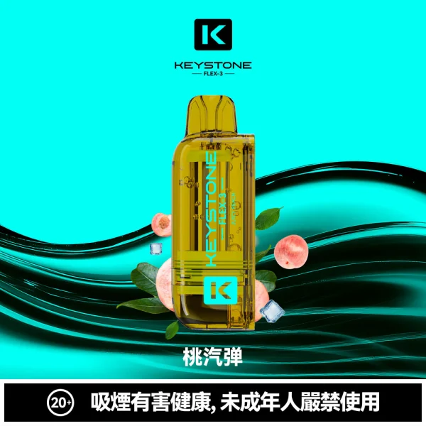 一次性電子煙 KEYSTONE 鑰石 FLEX-3 25000口 - 元氣冰爆煙彈口味